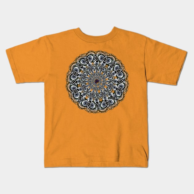 Geometric Horseshoe Crab Art Kids T-Shirt by Zenferren